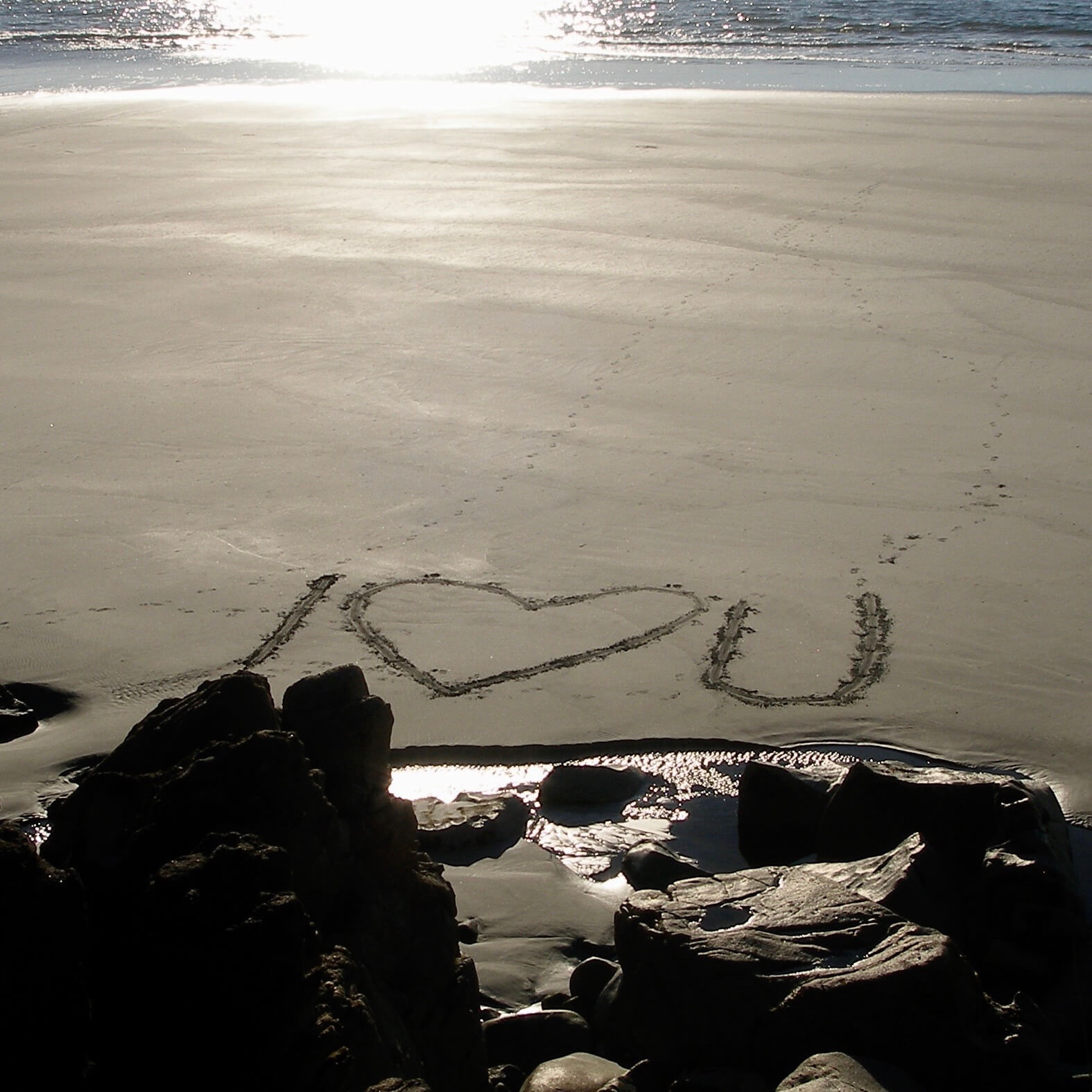 Message on beach